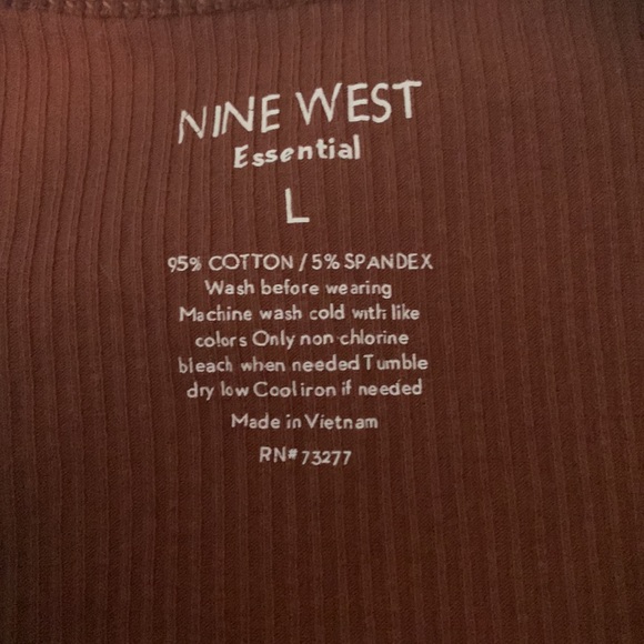 Nine West essential tank top color Brown size Larhe - Picture 3 of 3